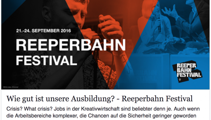 SAE auf dem Reeperbahnfestival mit Absolvent Bernd Burgdorf (Pink, Green Day, The BossHoss, Tom Waits, Kelly Osbourne, uvvm.)