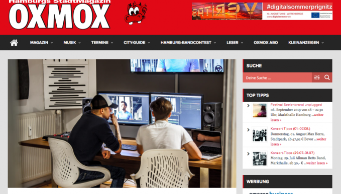 Super informativer Artikel vom OXMOX Magazin über unseren SAE Mediencampus